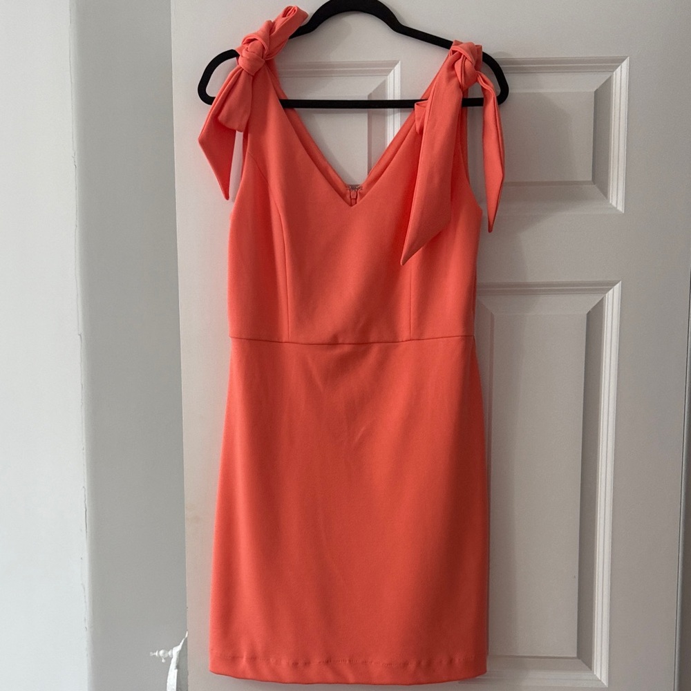 BCBGeneration Coral Mini Dress with Bow Straps Size 6